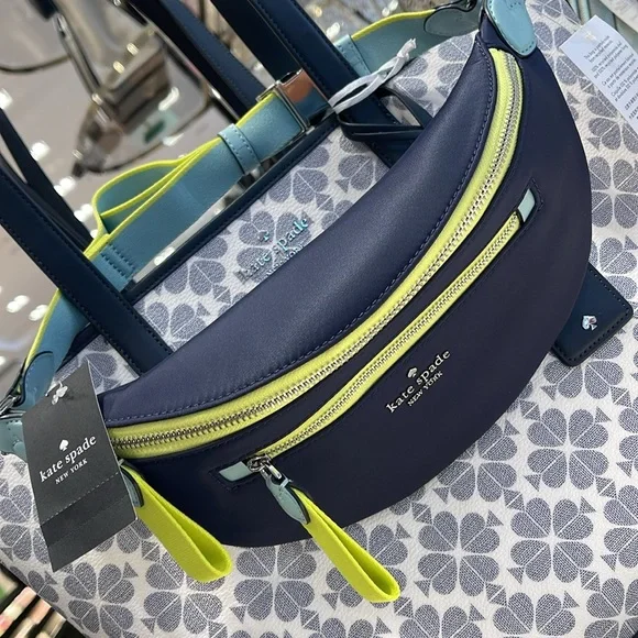 Kate Spade Chelsea Colorblock Belt Waist Bag Fanny PackBlazer Blue MultiNWT